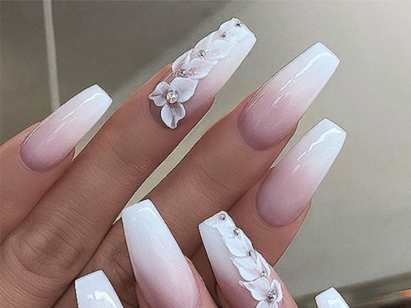 beautiful bridal nails for your wedding look